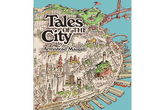 Color Illustration map of the city of Armistead Maupin